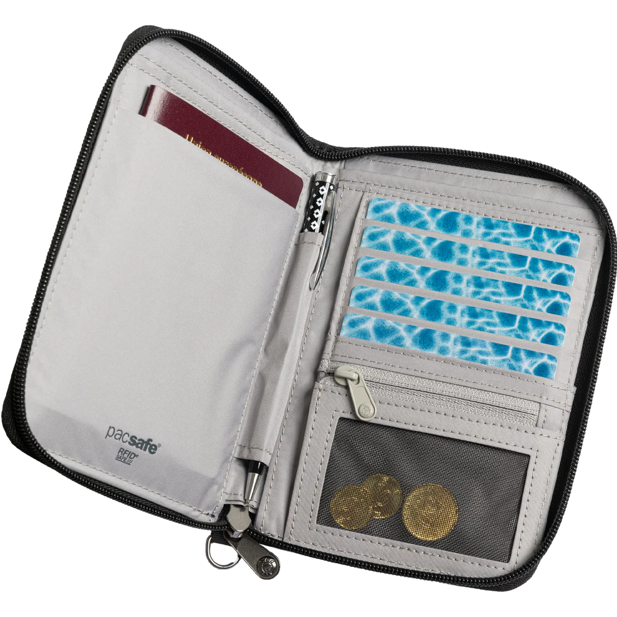 RFIDsafe RFID Blocking Compact Travel Organizer - Image 2